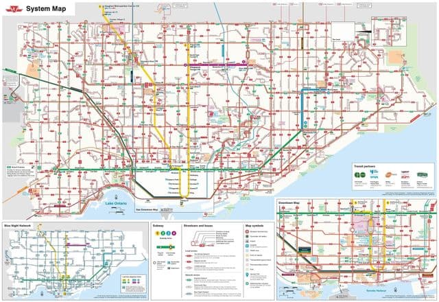 Plan des stations bus de Toronto
