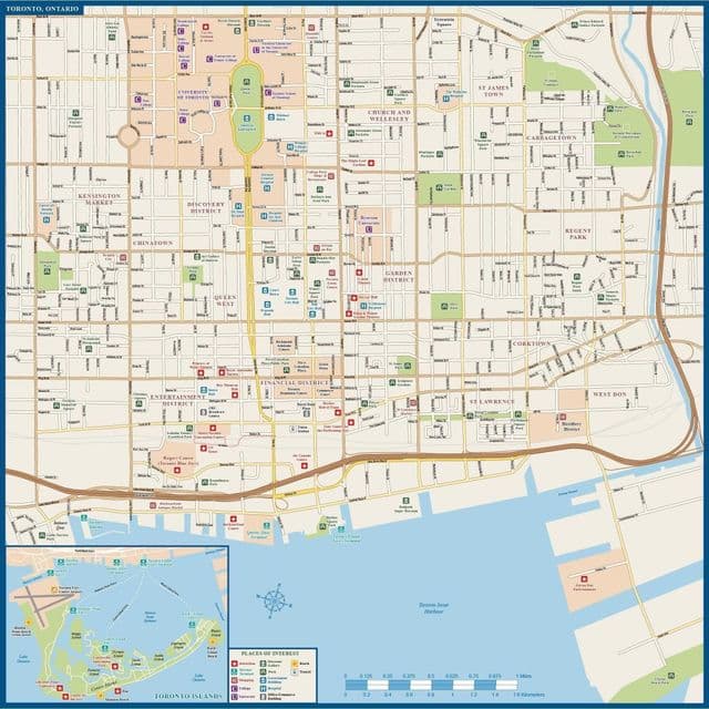 Plan du centre ville de Toronto