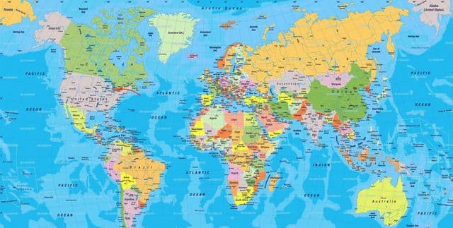 Ville de Toronto sur la carte du monde