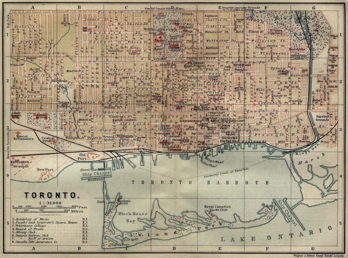Plan historique de Toronto