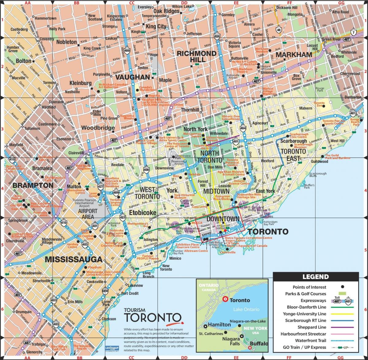 Plan de la ville de Toronto