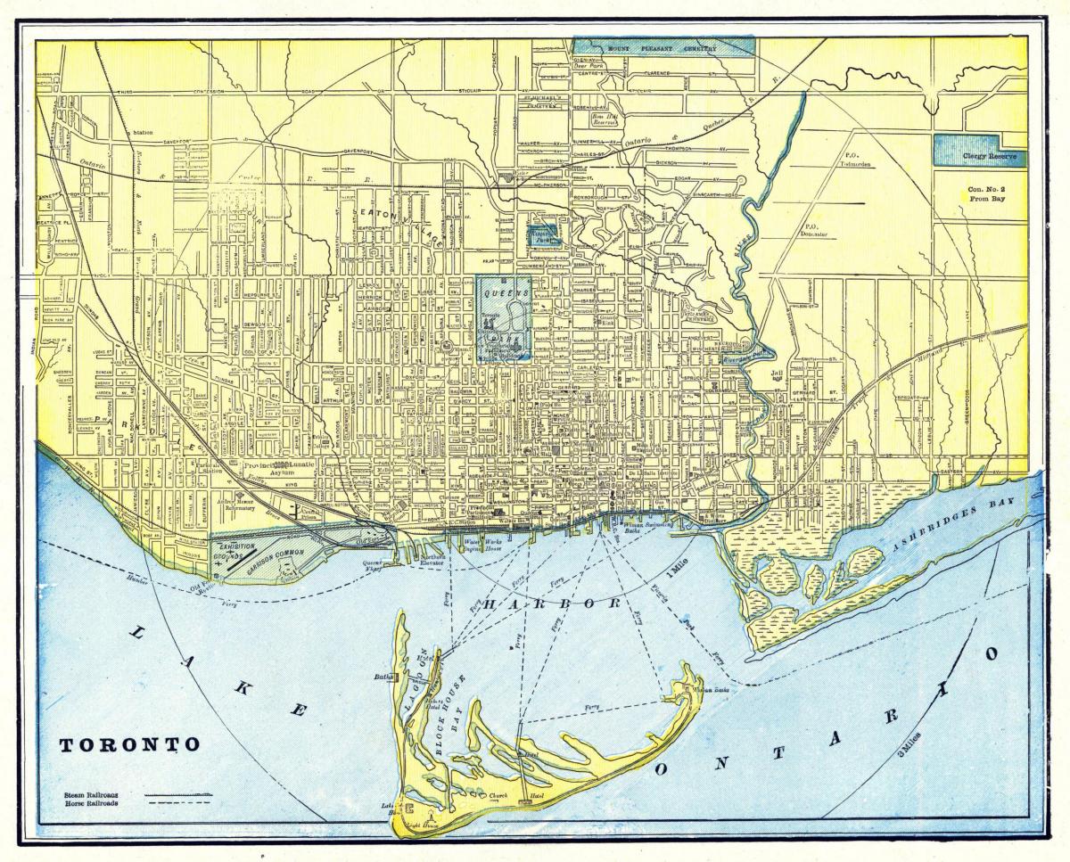 Plan antique de Toronto